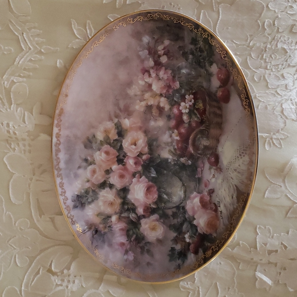 NWT, Lena Liu Country Accents Collector Plate Garden Delights
